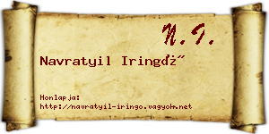 Navratyil Iringó névjegykártya